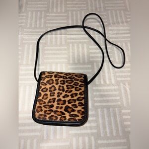 Zippo Vintage Leopard Print  Leather Shoulder Bag